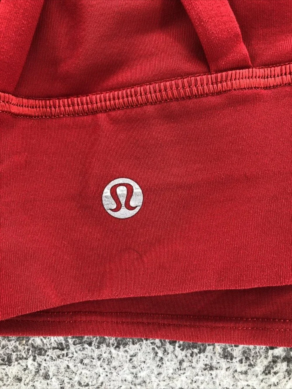 Lululemon Energy Bra Long Line Womens 6 Dark Red Crossback Lattice Straps Knit